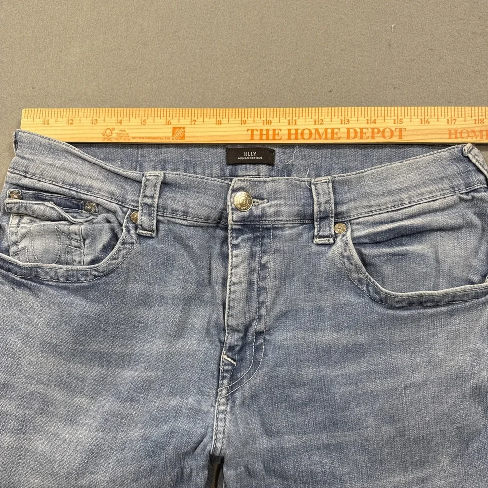 True Religion Jeans Mens 38/33 Blue Billy Flap Pockets Relaxed Bootcut